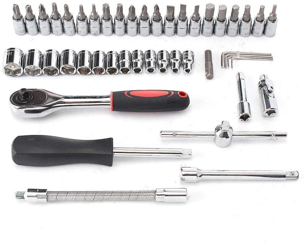 Peixiang Sturdy Hand Tools 46Pcs Drive Heavy Duty Telescopic Shaft Ratchet Handle Socket Wrench Spanner Set Safety