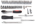Peixiang Sturdy Hand Tools 46Pcs Drive Heavy Duty Telescopic Shaft Ratchet Handle Socket Wrench Spanner Set Safety