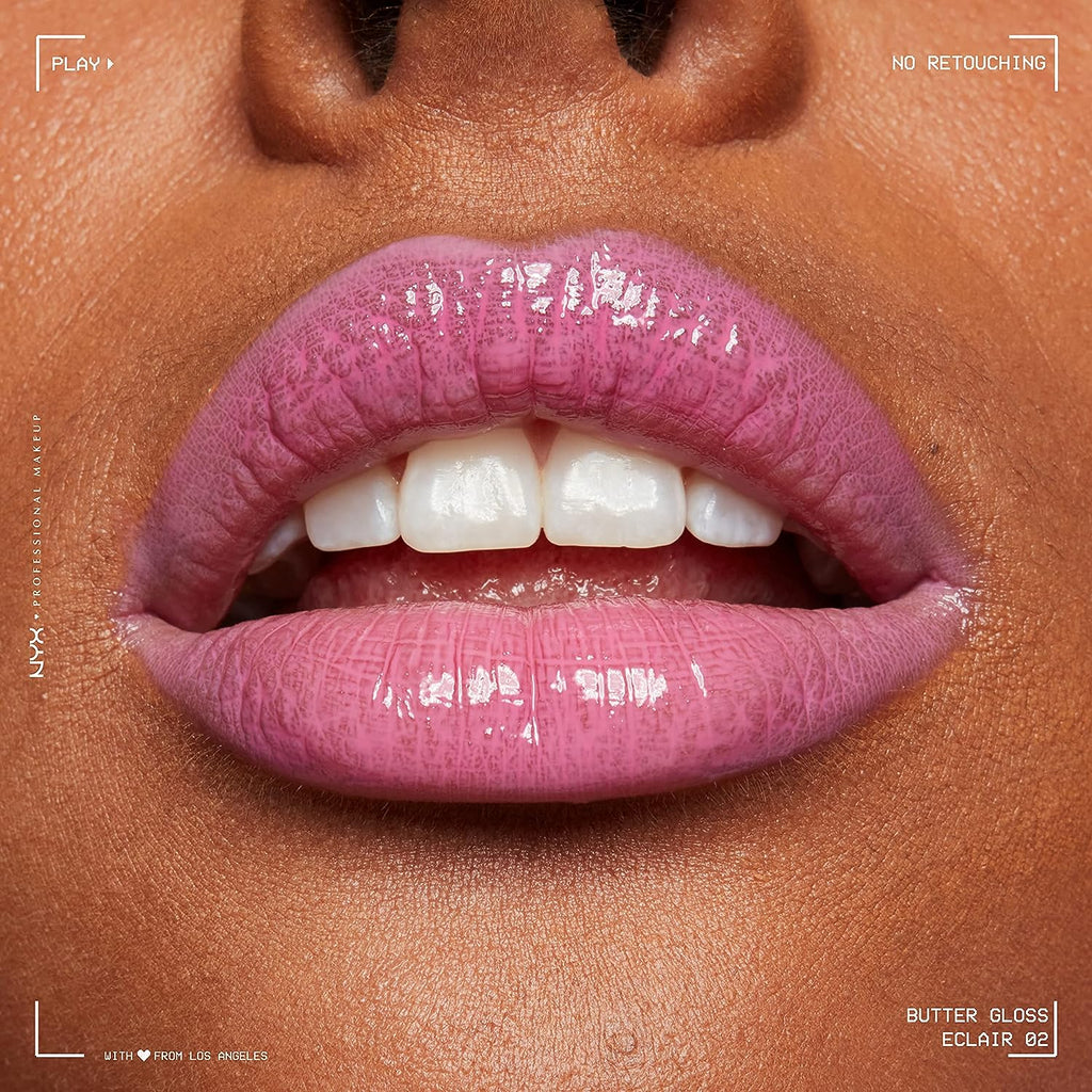 NYX PROFESSIONAL MAKEUP Butter Gloss, Non-Sticky Lip Gloss - Eclair (Pink)