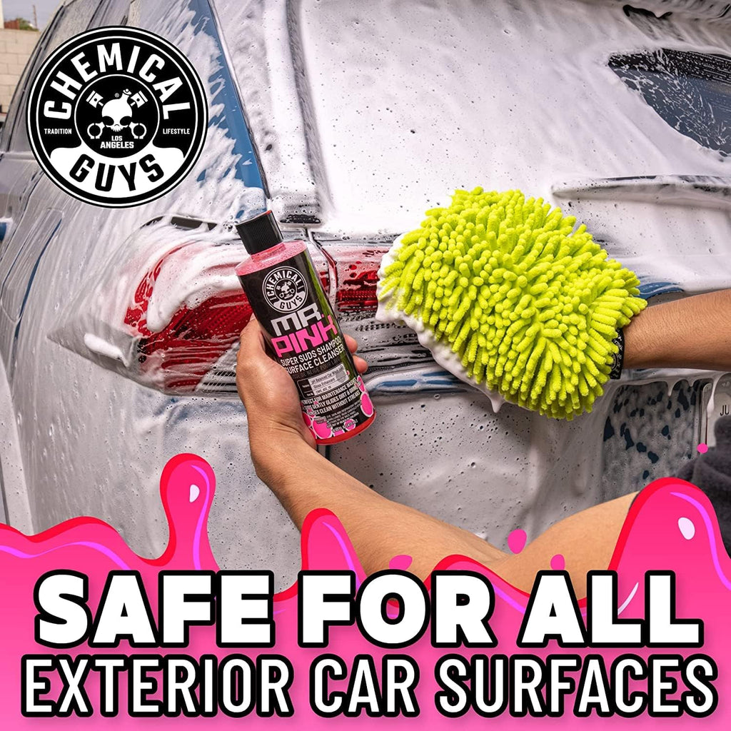 Chemical Guys CWS_402QDSW Car Wash &amp; Quick Detailer Bundle - Mr. Pink Foaming Car Wash Soap, 128 oz (1 Gallon) + Speed Wipe Sprayable Gloss &amp; Quick Detailer, 16 oz (2 Items)