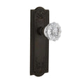 Meadows Plate 2-3/4 in. Backset Oil-Rubbed Bronze PassaHall/Closet Crystal Glass Door Knob