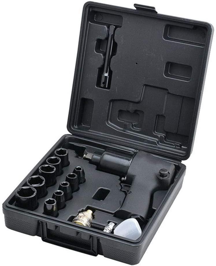 Sturdy Portable Practica Pneumatic Handheld 1/2 Double Hammer Type Air Wrench, Powerful Industrial Grade Air Wrench Hand Tools Industrial Safety