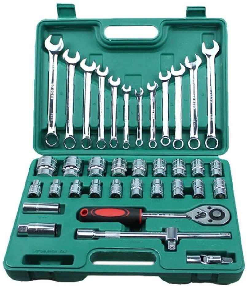 Singlin58 Tool Hand Tools 37pcs Car Repair Torque Wrench Tool Combination Tool Set Mechanics Hand Tool Kits Ratchet Socket Spanner Bike