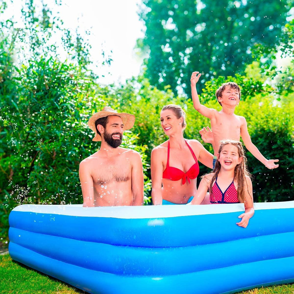Ruixin Inflatable Swimming Pools, Inflatable Kiddie Pools,Family Swimming Pool，for Adults, Babies, Kids, Outdoor, Garden,Backyard (153X78X24 in)