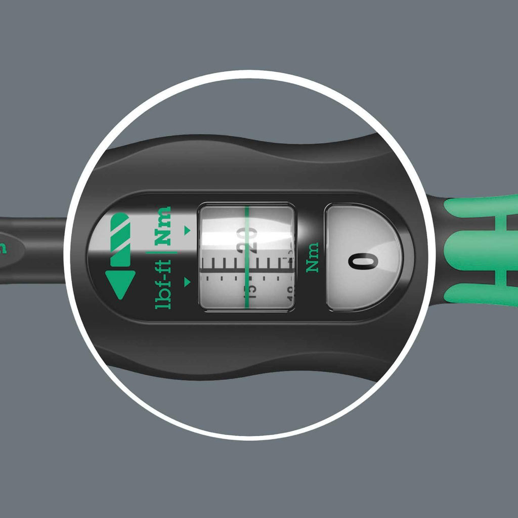 WClick-Torque C 1 torque wrench with reversible ratchet, 1/2" x 10-50 Nm, black/green
