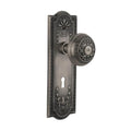 Meadows Plate with Keyhole 2-3/8 in. Backset Antique Pewter PassaHall/Closet Egg &amp; Dart Door Knob